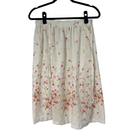 Vintage Cottage Core Pink Floral Wrap Style Apron